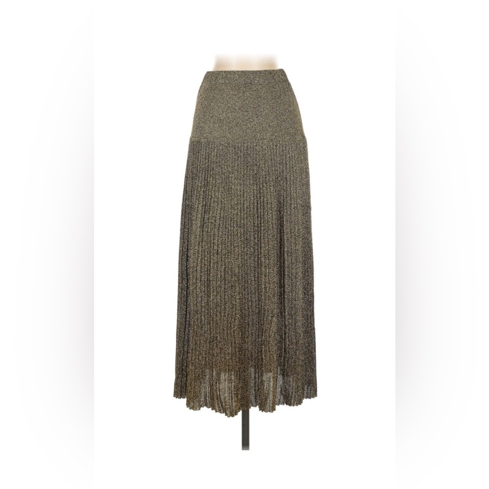 Nordstrom Vintage Metallic Gold Knit Maxi Skirt